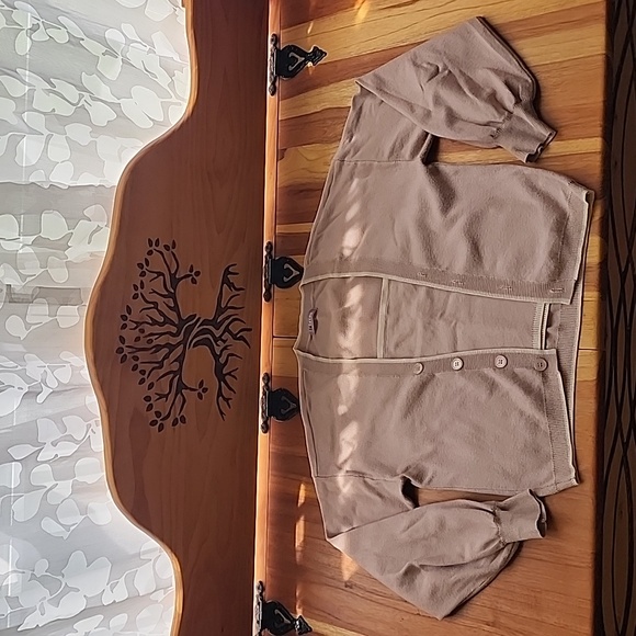 lalavon neutral cardigan and tank set size M/L Soft Closet Staple Coord Set - Picture 6 of 16